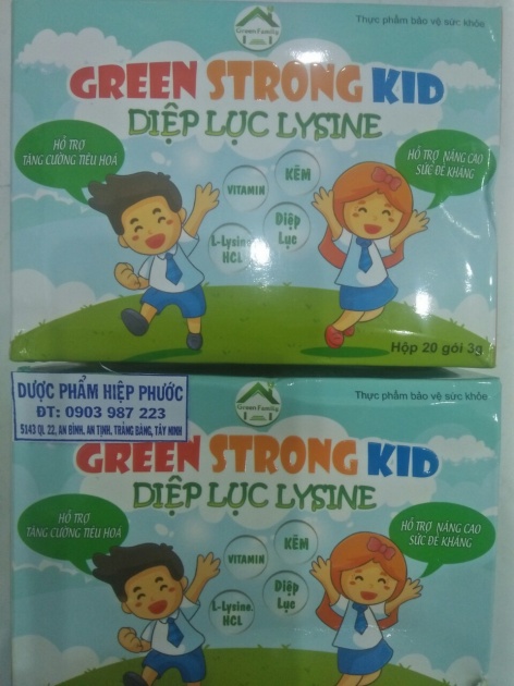 DIỆP LUC LYSINE - DIỆP LỤC KID- GREEN STRONG KID