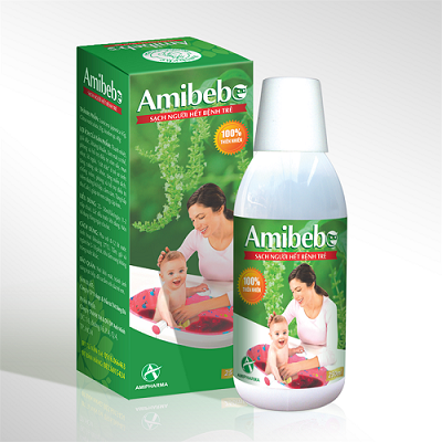 Nước tắm cho trẻ Amibebe - Hết rôm sảy trẻ ngủ say
