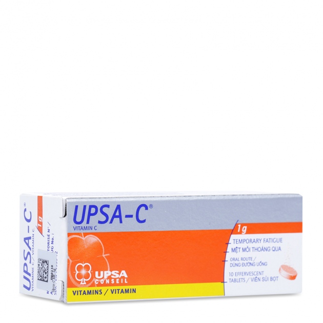 VIÊN SỦI ĐIỀU TRỊ THIẾU HỤT VITAMIN C UPSA-C (1G)