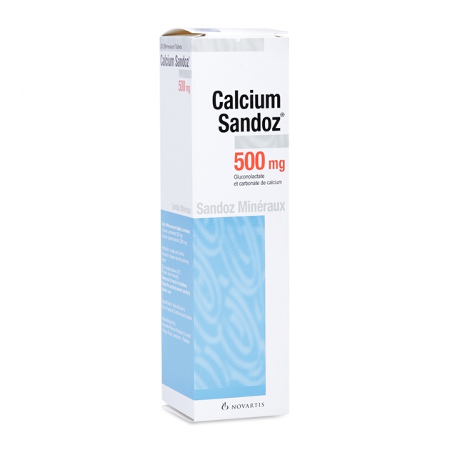 VIÊN SỦI HỖ TRỢ VÀ ĐIỀU TRỊ TÌNH TRẠNG THIẾU HỤT CANXI CALCIUM SANDOZ (500MG)